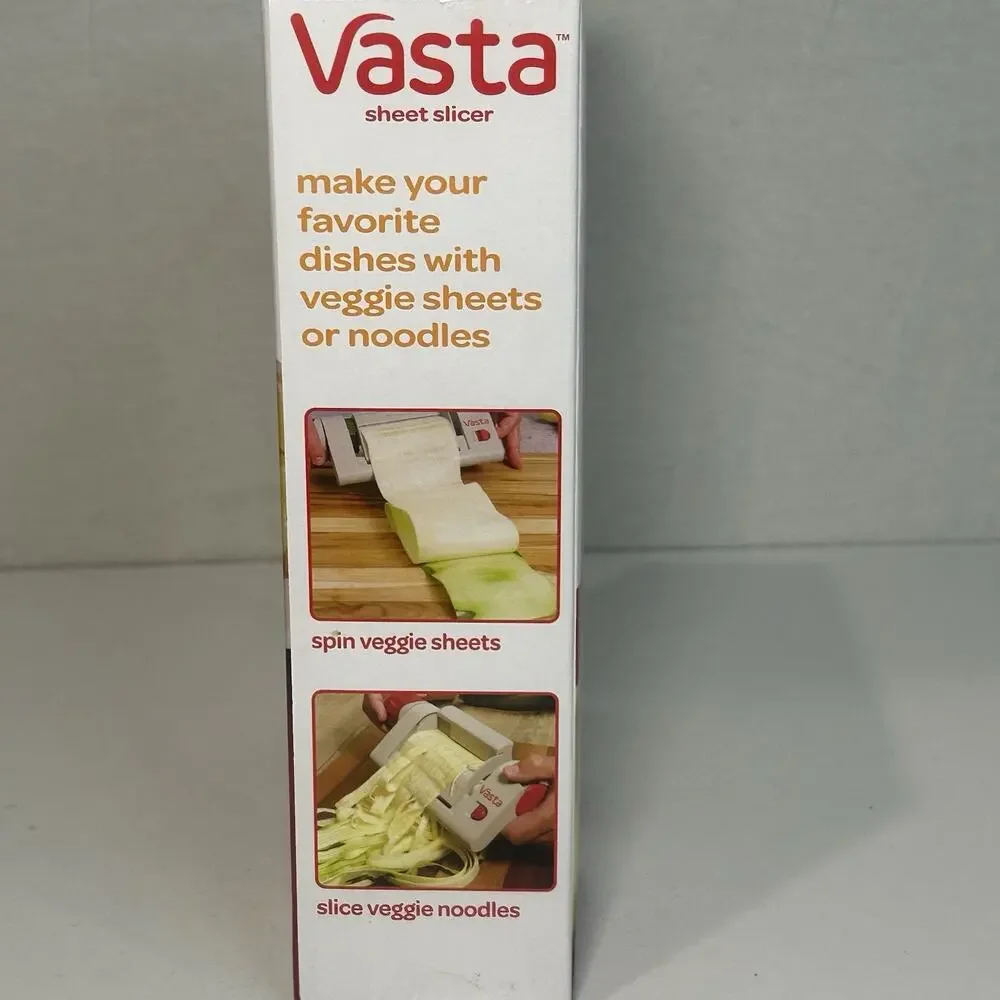 VASTA Vegatable & Fruit Sheet Slicer KETO VEGAN VEGETARIAN Spin and Slice *NEW*
